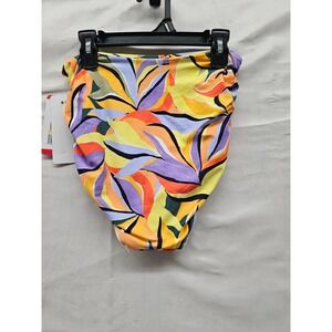 Anne Cole Womens High Waist Bikini Bottoms Multicolor Nylon Size XS